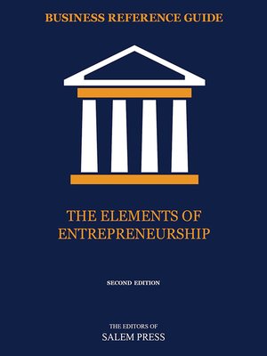 cover image of The Elements of Entrepreneurship